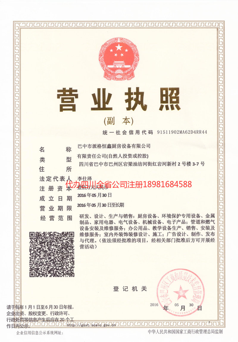 大石桥大石桥派格恒鑫厨房设备有限公司